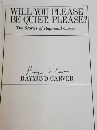 Will You Please Be Quiet, Please?