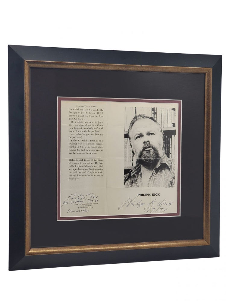 #10116 Signed Dust Jacket of Flow My Tears, the Policeman Said. Philip K. Dick.