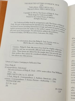 Selected Letters 1974