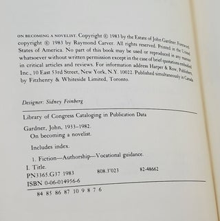 On Becoming a Novelist