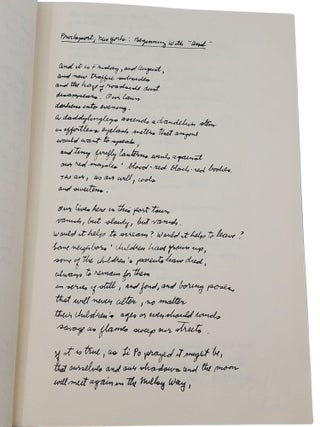 Writing journal with 5 autographed "Fair Copies" of poems in each author's hand