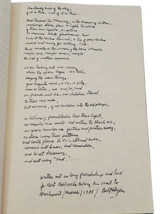 Writing journal with 5 autographed "Fair Copies" of poems in each author's hand