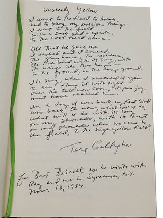 Writing journal with 5 autographed "Fair Copies" of poems in each author's hand