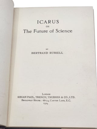 Icarus; or the Future of Science