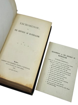 Erchomenon; or, the Republic of Materialism By ****