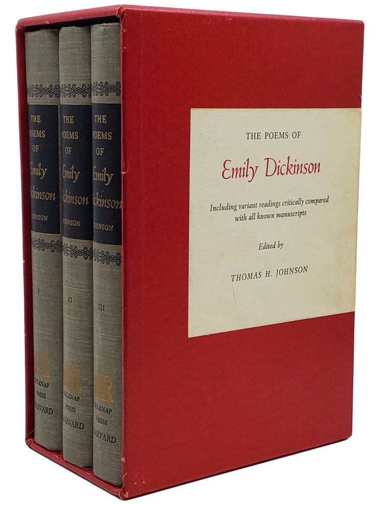 #10754 The Poems of Emily Dickinson (Three Volumes). Emily Dickinson, Thomas H. Johnson.