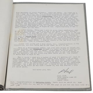 Typed Letter Signed to Literary Executor Paul Williams - 11/11/1972
