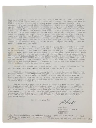 Typed Letter Signed to Literary Executor Paul Williams - 11/11/1972
