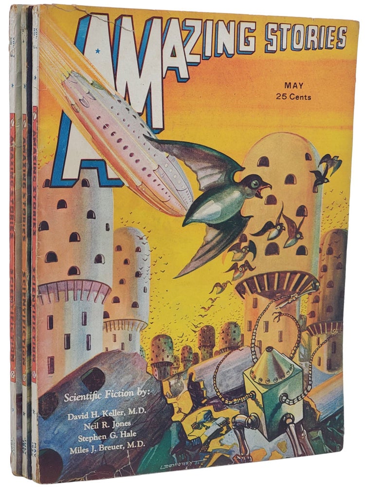 #10957 "The Metal Doom" serialized in Amazing Stories: May, June & July 1932. David H. Keller M. D.