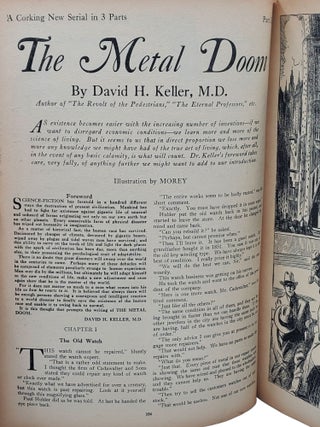 "The Metal Doom" serialized in Amazing Stories: May, June & July 1932
