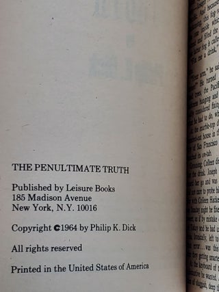 The Penultimate Truth