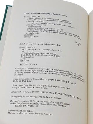 PKD: A Philip K. Dick Bibliography: Revised Edition