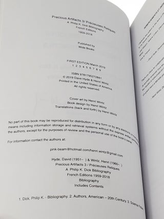 Precious Artifacts 3 - Précieuses Reliques: Une Bibliographie de Philip K. Dick