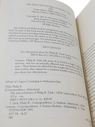 Selected Letters 1974