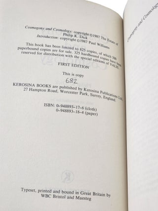 Cosmogony and Cosmology