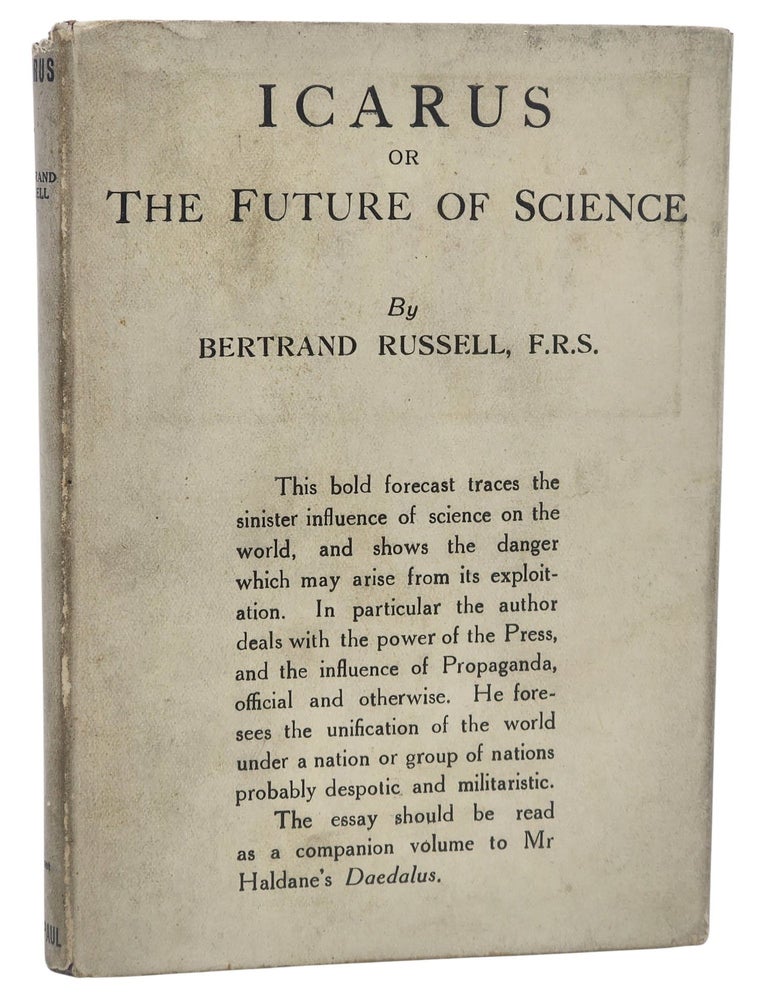 #11197 Icarus; or the Future of Science. Bertrand Russell.